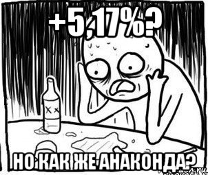 +5,17%? но как же анаконда?, Мем Алкоголик-кадр