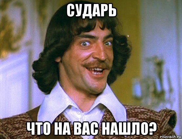 сударь что на вас нашло?