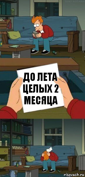 До лета целых 2 месяца, Комикс  Фрай с запиской