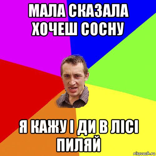 мала сказала хочеш сосну я кажу і ди в лісі пиляй, Мем Чоткий паца