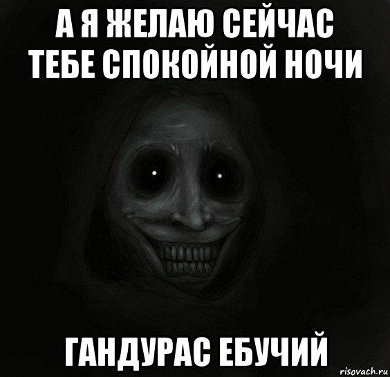 а я желаю сейчас тебе спокойной ночи гандурас ебучий, Мем Ночной гость