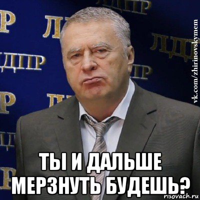  ты и дальше мерзнуть будешь?, Мем Хватит это терпеть (Жириновский)