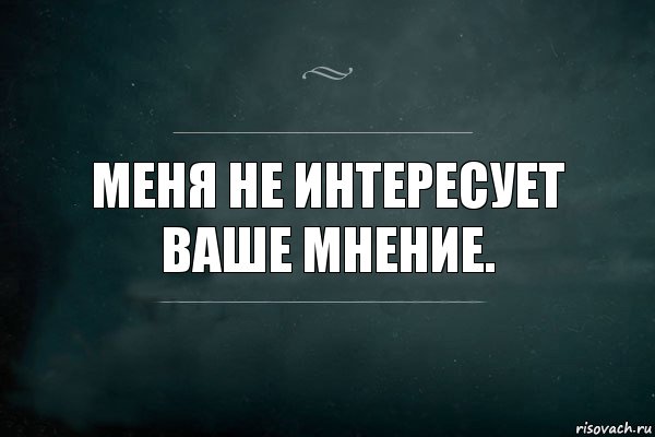 Меня не интересует ваше мнение., Комикс Игра Слов