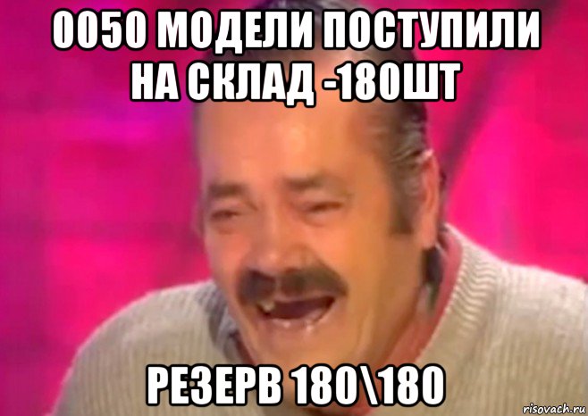 0050 модели поступили на склад -180шт резерв 180\180, Мем  Испанец