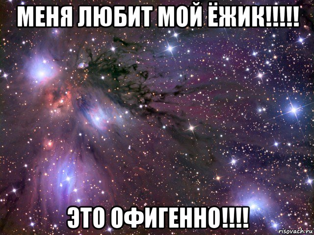 меня любит мой ёжик!!!!! это офигенно!!!!, Мем Космос