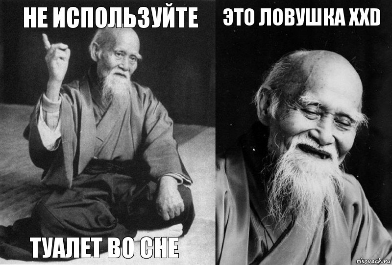 не используйте туалет во сне это ловушка xxD , Комикс Мудрец-монах (4 зоны)