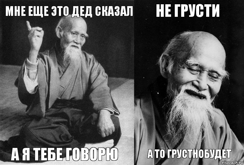 Мне еще это дед сказал А я тебе говорю Не грусти А то грустнобудет, Комикс Мудрец-монах (4 зоны)