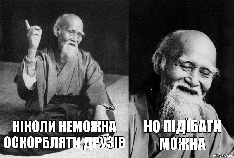 ніколи неможна оскорбляти друзів но підїбати можна, Комикс Мудрец-монах (2 зоны)