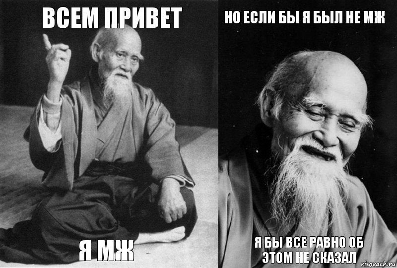 Всем привет Я мж Но если бы я был не мж я бы все равно об этом не сказал, Комикс Мудрец-монах (4 зоны)