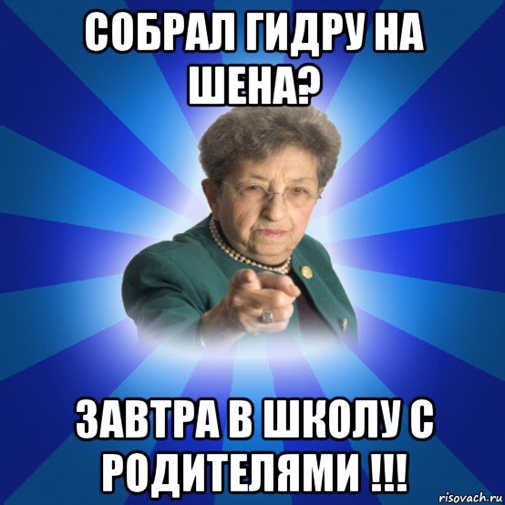 собрал гидру на шена? завтра в школу с родителями !!!, Мем Наталья Ивановна