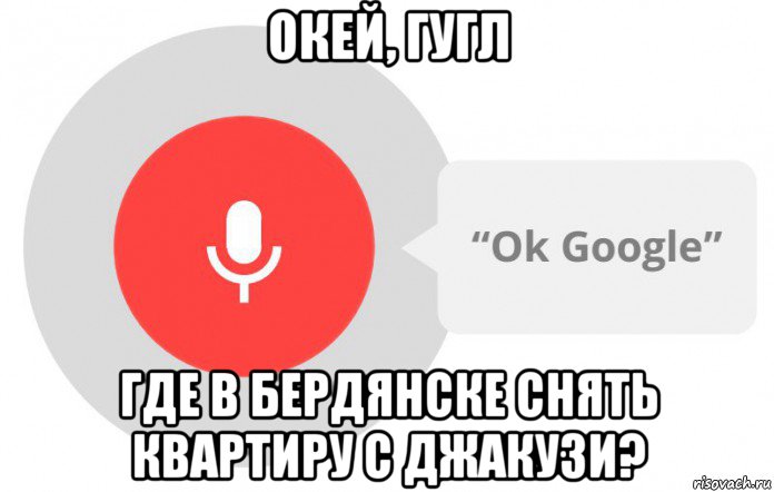 окей, гугл где в бердянске снять квартиру с джакузи?, Мем  Окей гугл