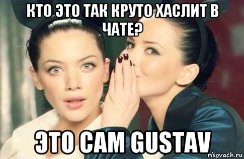 кто это так круто хаслит в чате? это сам gustav, Мем  Он