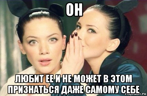 он любит ее и не может в этом признаться даже самому себе, Мем  Он