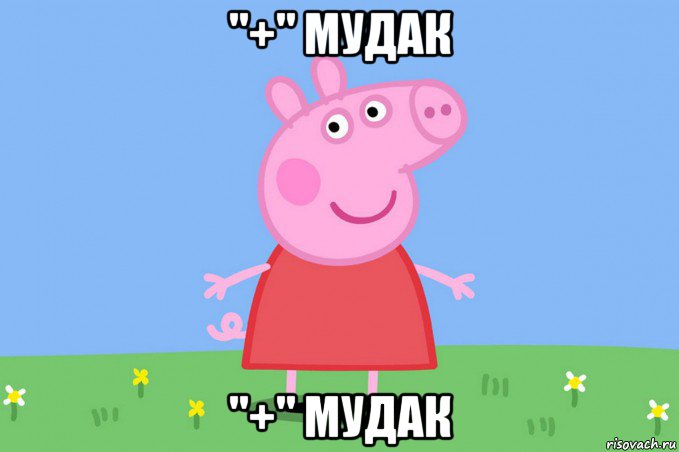 "+" мудак "+" мудак, Мем Пеппа