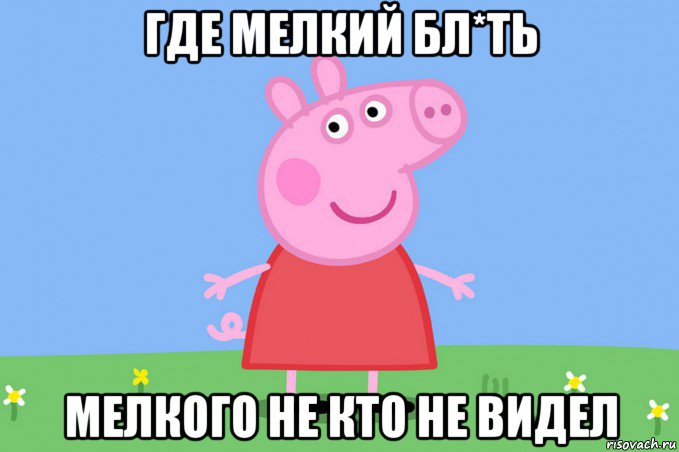 где мелкий бл*ть мелкого не кто не видел, Мем Пеппа