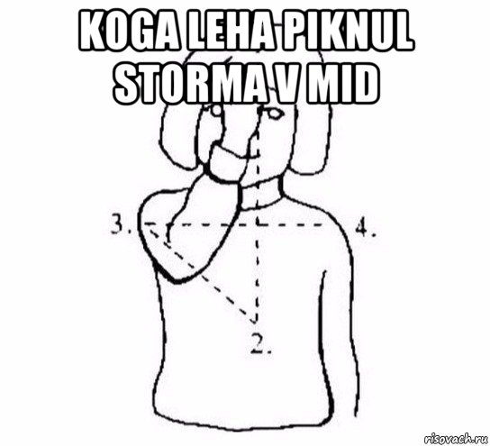 koga leha piknul storma v mid , Мем  Перекреститься