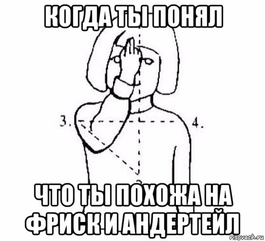 когда ты понял что ты похожа на фриск и андертейл, Мем  Перекреститься