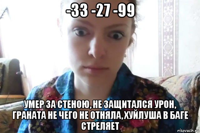 -33 -27 -99 умер за стеною, не защитался урон, граната не чего не отняла, хуйлуша в баге стреляет, Мем    Скайп файлообменник