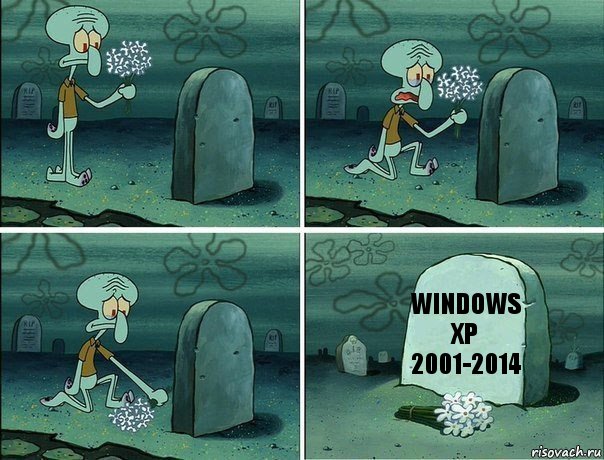 Windows XP 2001-2014, Комикс  Сквидвард хоронит