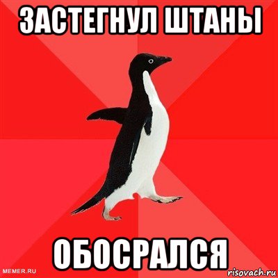 застегнул штаны обосрался, Мем  социально-агрессивный пингвин