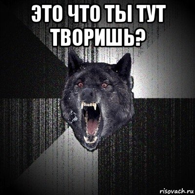 это что ты тут творишь? , Мем Сумасшедший волк