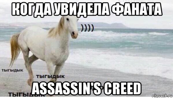 когда увидела фаната assassin's creed, Мем   Тыгыдык