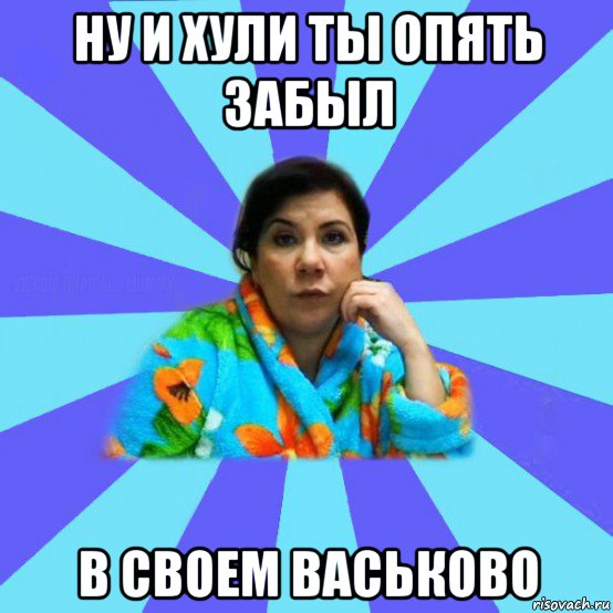 ну и хули ты опять забыл в своем васьково, Мем типичная мама