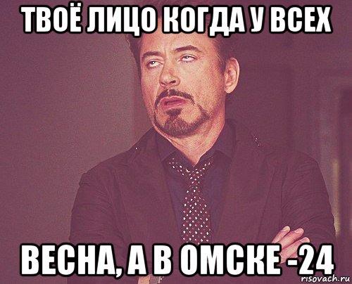 твоё лицо когда у всех весна, а в омске -24, Мем твое выражение лица