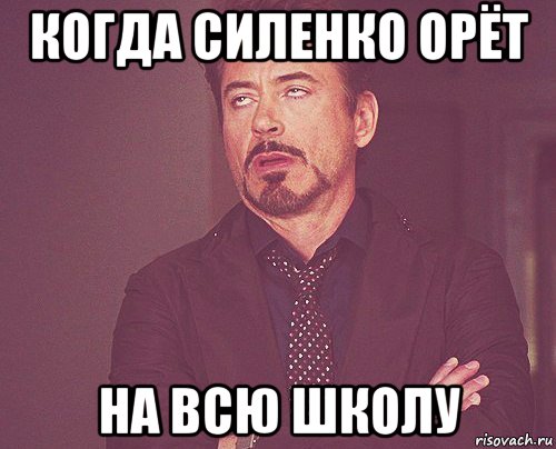 когда силенко орёт на всю школу, Мем твое выражение лица