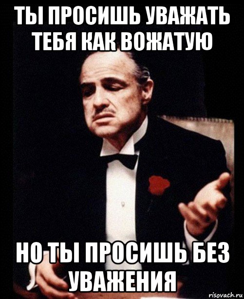 ты просишь уважать тебя как вожатую но ты просишь без уважения, Мем ты делаешь это без уважения