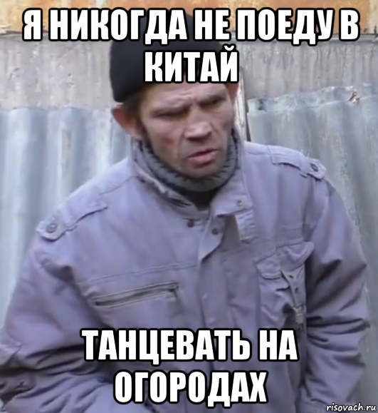 я никогда не поеду в китай танцевать на огородах, Мем  Ты втираешь мне какую то дичь