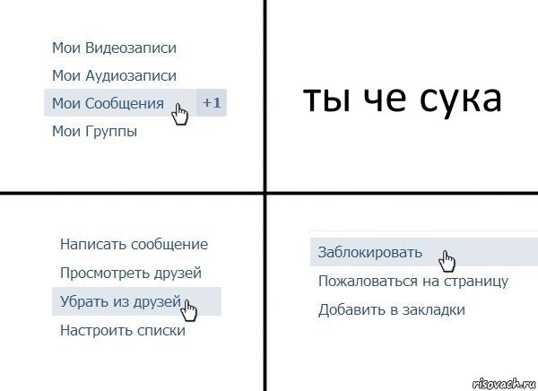 ты че сука, Комикс  Удалить из друзей