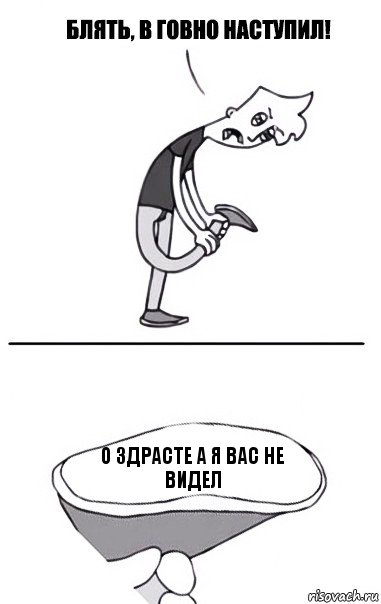 О здрасте а я вас не видел, Комикс В говно наступил