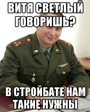 витя светлый говоришь? в стройбате нам такие нужны, Мем Военком (полковник)