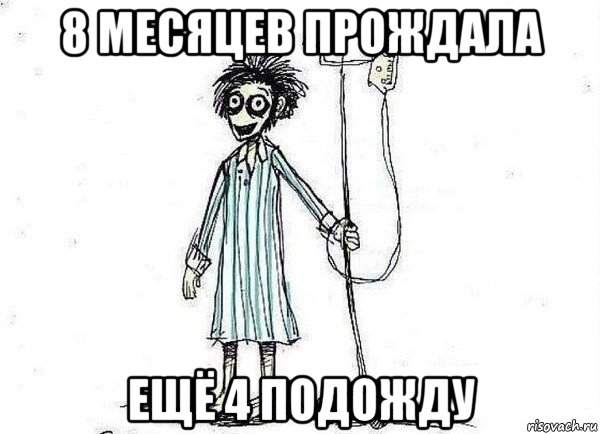 8 месяцев прождала ещё 4 подожду, Мем  зато я сдал