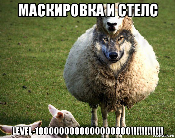 маскировка и стелс level-1000000000000000000!!!!!!!!!!!!, Мем Злая Овца