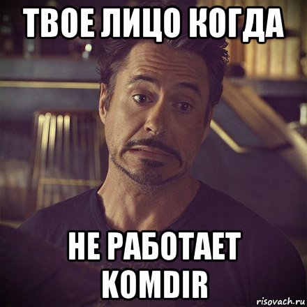 твое лицо когда не работает komdir