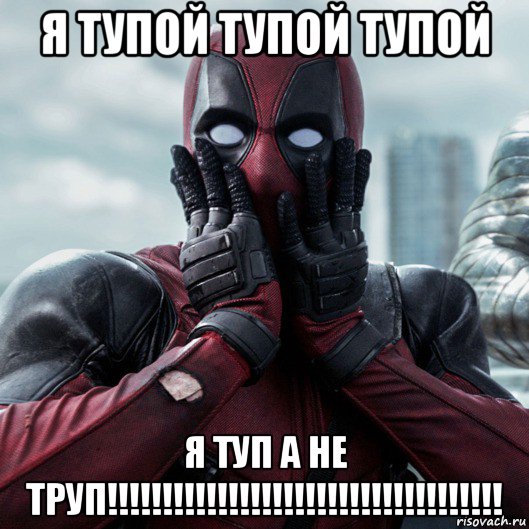 я тупой тупой тупой я туп а не труп!!!!!!!!!!!!!!!!!!!!!!!!!!!!!!!!!!!!, Мем     Дэдпул