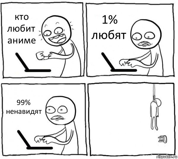 кто любит аниме 1% любят 99% ненавидят , Комикс интернет убивает