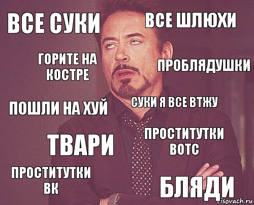 все суки все шлюхи пошли на хуй проститутки вк проститутки вотс суки я все втжу твари бляди горите на костре проблядушки, Комикс мое лицо