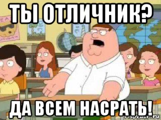 ты отличник? да всем насрать!