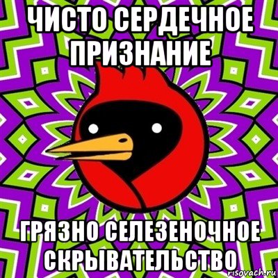 чисто сердечное признание грязно селезеночное скрывательство, Мем Омская птица