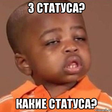 3 статуса? какие статуса?