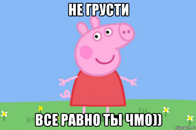 не грусти все равно ты чмо)), Мем Пеппа