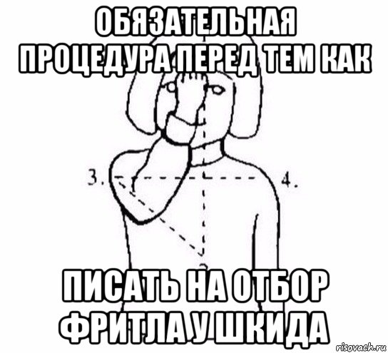 обязательная процедура перед тем как писать на отбор фритла у шкида, Мем  Перекреститься