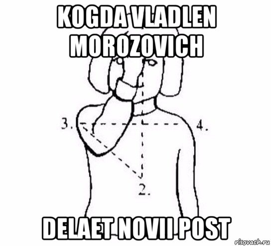 kogda vladlen morozovich delaet novii post, Мем  Перекреститься