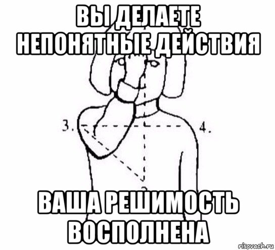 вы делаете непонятные действия ваша решимость восполнена, Мем  Перекреститься