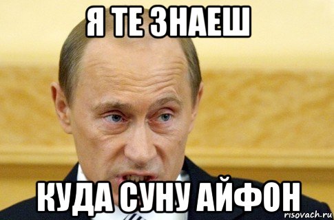 я те знаеш куда суну айфон, Мем путин