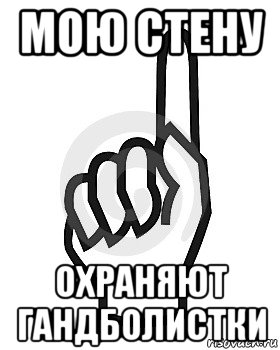 мою стену охраняют гандболистки