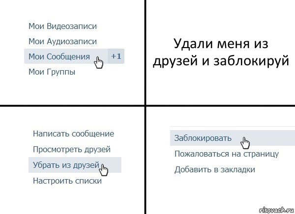 Удали меня из друзей и заблокируй, Комикс  Удалить из друзей